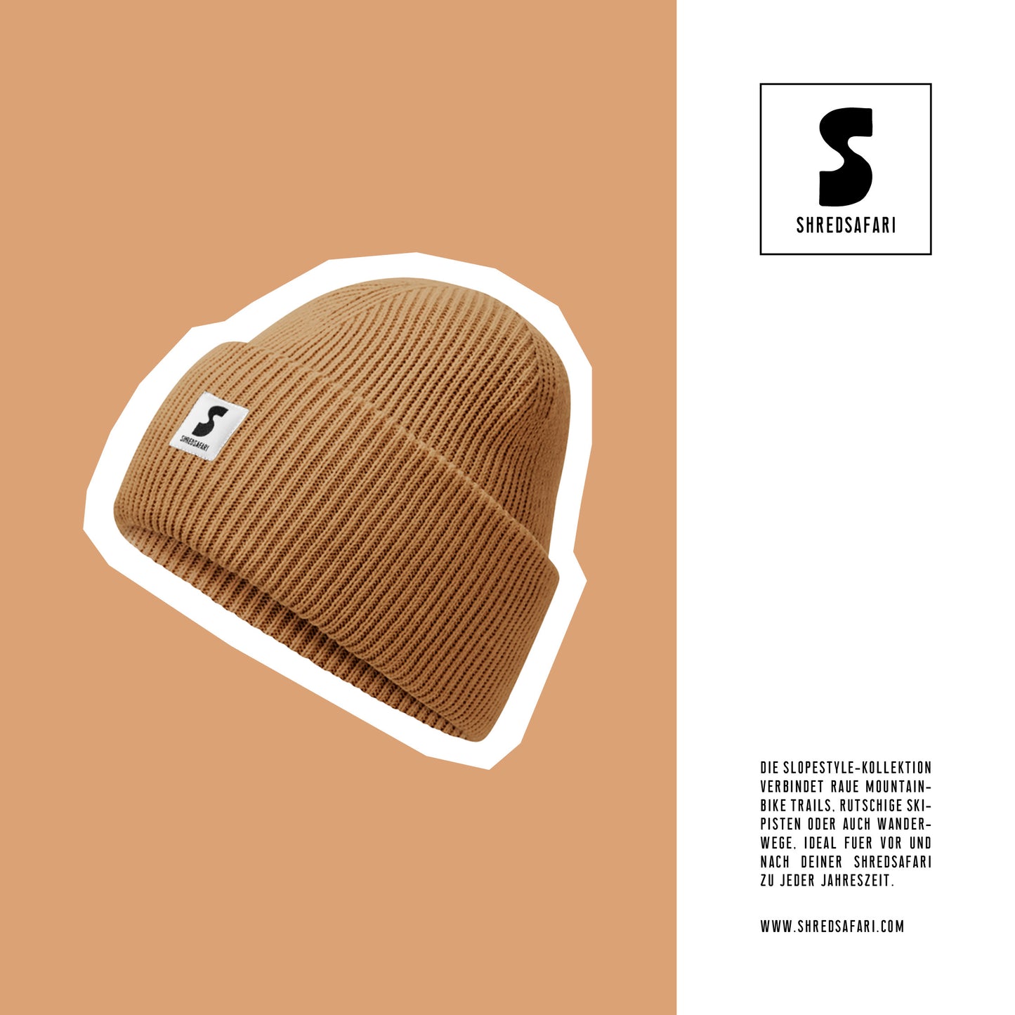 Slopestyle Fluffy Beanie, Dusty Biscuit