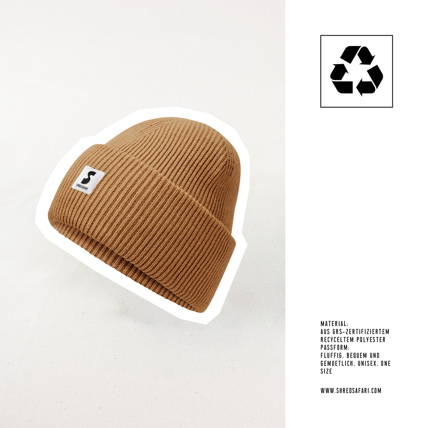 Slopestyle Fluffy Beanie, Dusty Biscuit