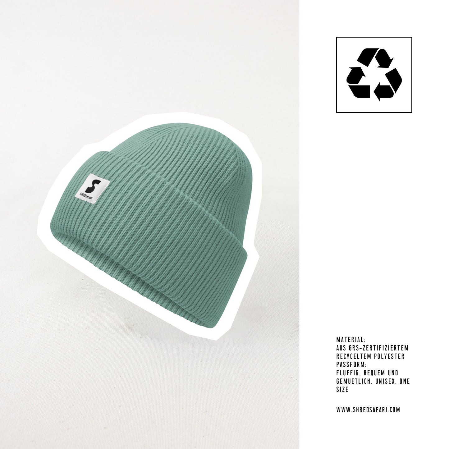 Slopestyle Fluffy Beanie, Dusty Green
