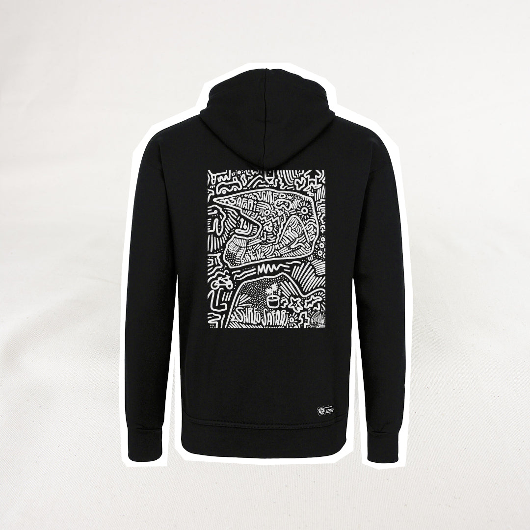 SHREDSAFARI x Gaukler.Art DIRT Hoodie Unisex, Black
