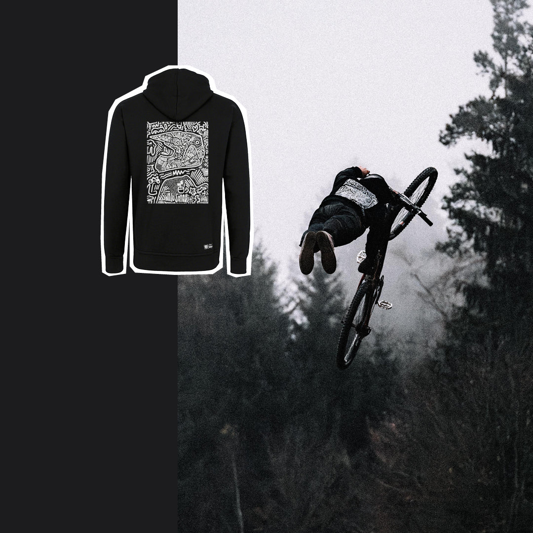 SHREDSAFARI x Gaukler.Art DIRT Hoodie Unisex, Black