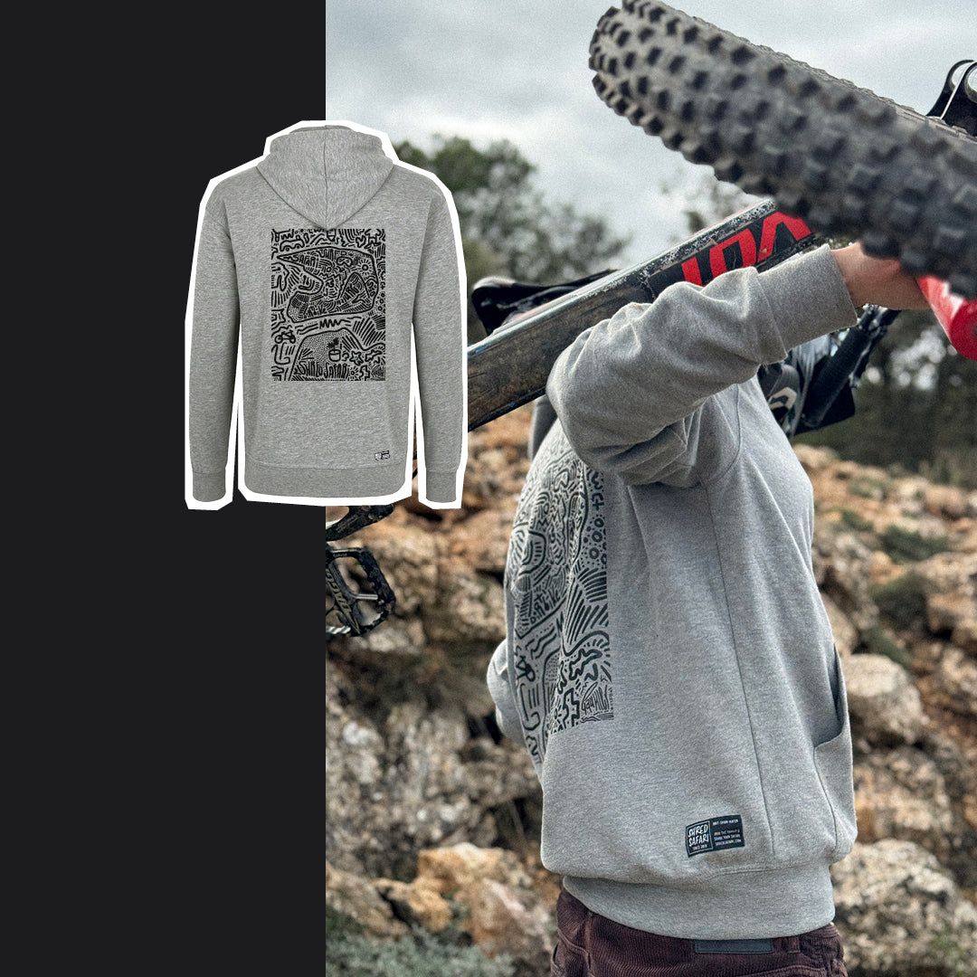 SHREDSAFARI x Gaukler.Art DIRT Hoodie Unisex, Grey