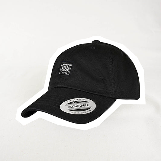 SHREDSAFARI Classic Ecowash Dad Cap, Black