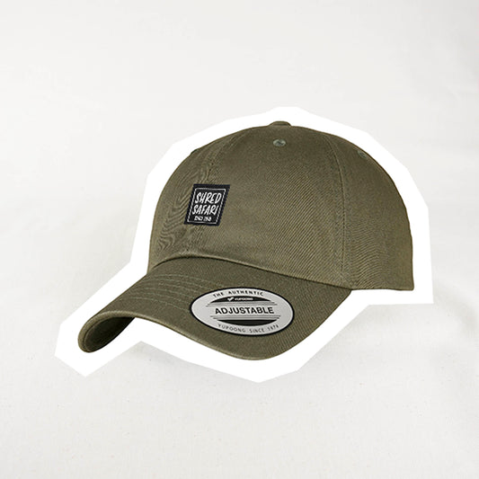 SHREDSAFARI Classic Ecowash Dad Cap, Olive