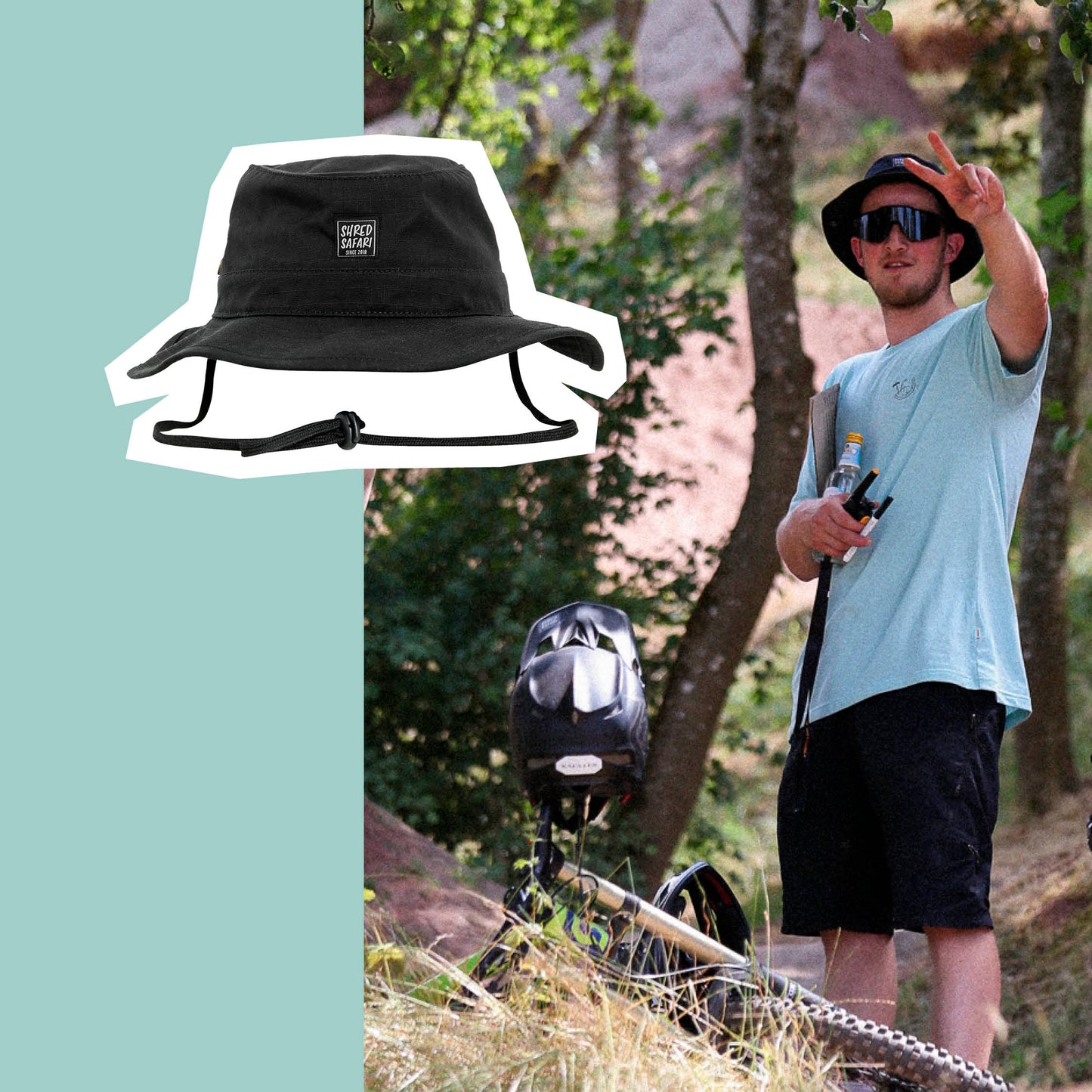 SHREDSAFARI Ranger Hat, Black