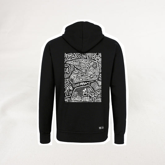 SHREDSAFARI x Gaukler.Art DIRT Hoodie Unisex, Black