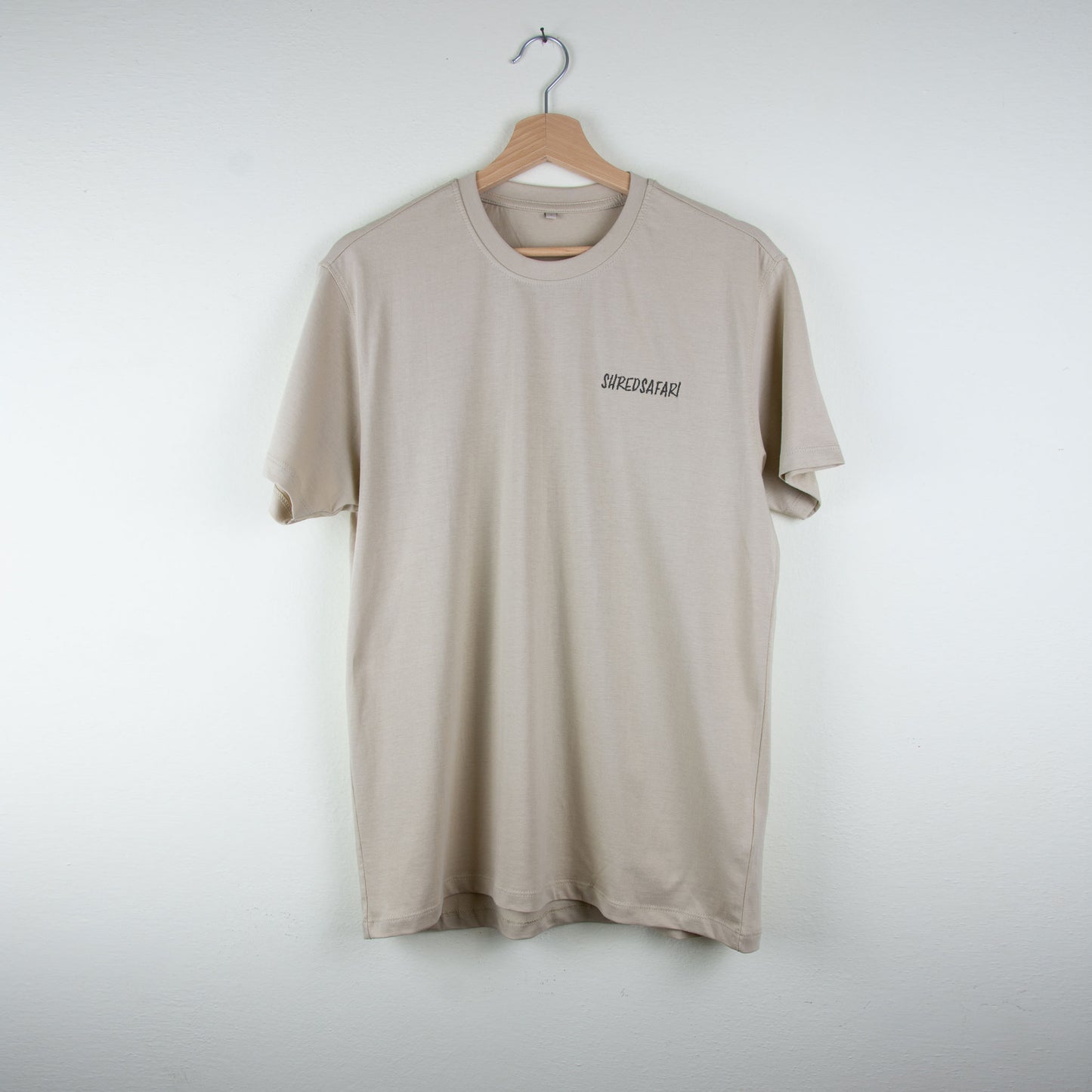 SHREDSAFARI Basic Contrast T-Shirt Unisex, Sand