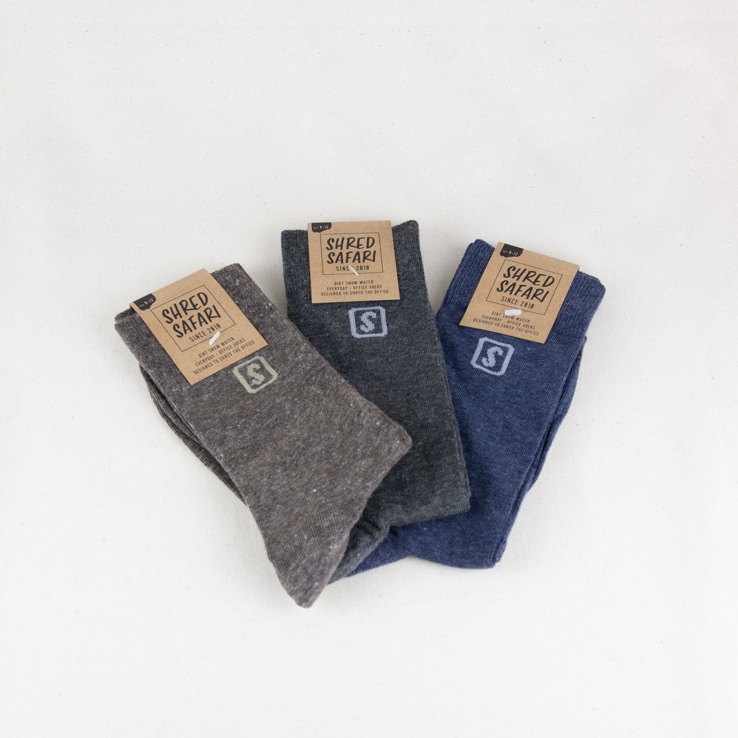 SHREDSAFARI Office Socks Mix 3er (DIRT | SNOW | WATER)